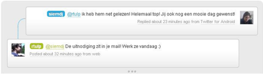 Prive tweet conversatie 2